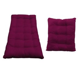 Kit Almofadas para Poltrona e Puff Costela Suede Bordô - ADJ Decor - 1