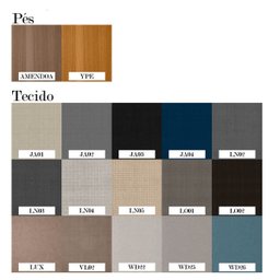 Kit 02 Cadeiras para Mesa de Jantar Estofada Lectus Luxo -new Ceval - 7