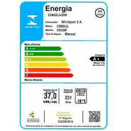 Freezer Vertical Cvu26Fb Consul 1 Porta Reversível e 1 Gaveta 231 Litros 220V - 7