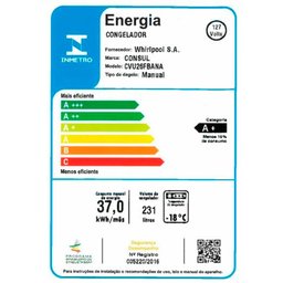 Freezer Vertical Cvu26Fb Consul 1 Porta Reversível e 1 Gaveta 231 Litros 220V - 8