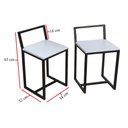 Ver imagem 2 de Mesa Redonda Jantar Prime Compacta de Madeira 4 Cadeiras Branca BF Decor