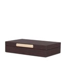 Ver imagem 2 de Caixa Decorativa em Mdf com Revestimento em Pu Marrom 31cm 22898 Mart