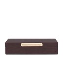 Ver imagem 1 de Caixa Decorativa em Mdf com Revestimento em Pu Marrom 31cm 22898 Mart