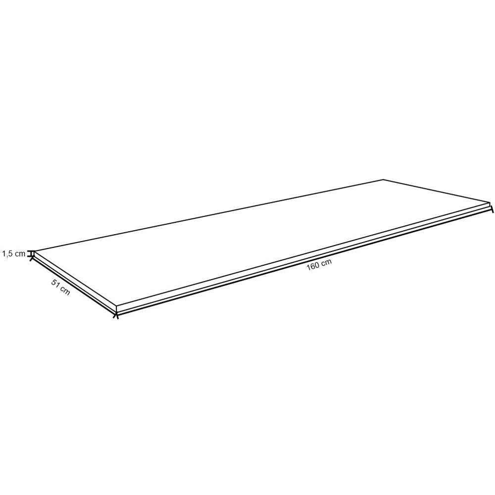 Tampo para Balcão de Cozinha 160cm Mdp Branco - Ajl Móveis - 3