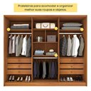 Ver imagem 5 de Guarda Roupa Casal 100% MDF 6 Portas 6 Gavetas Realeza s/ Espelho s/ Pés - Tcil Cinamomo