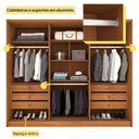 Ver mais imagens de Guarda Roupa Casal 100% MDF 6 Portas 6 Gavetas Realeza s/ Espelho s/ Pés - Tcil Cinamomo
