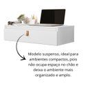 Ver imagem 5 de Escrivaninha Suspensa Modelo Diana com Gaveta Espaçosa:branco