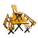 Ver imagem 3 de Conjunto Mesa para Jardim com 4 Bancos Kit Churrasco Yescasa