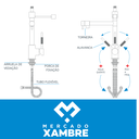 Ver imagem 6 de Torneira Cozinha Monocomando, Metal Nobre, Bico Extensor Acabamento: Premium; Cor: Preta