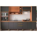 Ver imagem 3 de Paneleiro de Cozinha Modulado Macadâmia 70cm P/ Micro e Forno Freijo/branco - Telasul