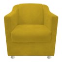 Ver imagem 2 de Kit 2 Poltronas Decorativas Catar Suede Amarelo - Adj Decor