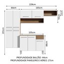 Ver imagem 4 de Armário de Cozinha Completa 229cm Rustic/Branco Emilly Fit Madesa 03