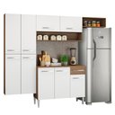 Ver imagem 3 de Armário de Cozinha Completa 229cm Rustic/Branco Emilly Fit Madesa 03