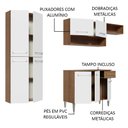 Ver imagem 5 de Armário de Cozinha Completa 229cm Rustic/Branco Emilly Fit Madesa 03