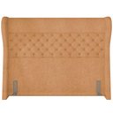 Ver imagem 4 de Kit Cabeceira Cama Box Casal 195 Cm Madrid com Puff Recamier Santorini Bouclê Mostarda - Lyam Decor