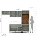 Ver imagem 2 de Armário de Cozinha Modulada Completa 4 Peças 270cm sem Tampo 250029 Koya Politorno Móveis