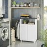 Tábua de Passar Armário Lavanderia 2 Portas Multimóveis Cr30035 Branco - 2