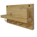 Ver imagem 3 de Porta Chaves para Parede com Prateleira em Madeira Pinus