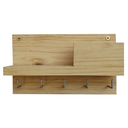 Ver imagem 2 de Porta Chaves para Parede com Prateleira em Madeira Pinus