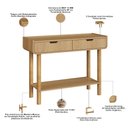 Ver imagem 5 de Aparador para Sala de Estar 2 Gavetas 100cm Nordic A03 Hanover Roble - Lyam Decor