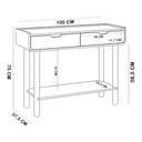 Ver imagem 6 de Aparador para Sala de Estar 2 Gavetas 100cm Nordic A03 Hanover Roble - Lyam Decor