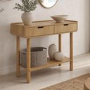 Ver imagem 4 de Aparador para Sala de Estar 2 Gavetas 100cm Nordic A03 Hanover Roble - Lyam Decor