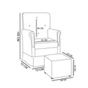 Ver imagem 4 de Poltrona para Amamentação Suzi com Puff - Branco