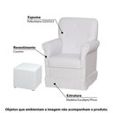Ver imagem 2 de Poltrona para Amamentação Suzi com Puff - Branco