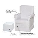 Ver imagem 3 de Poltrona para Amamentação Suzi com Puff - Branco
