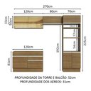 Ver imagem 4 de Armário de Cozinha Completa 270cm Rustic Glamy Madesa 12