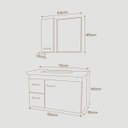 Ver imagem 4 de Kit Gabinete Armario para Banheiro com Cuba e Espelho 73cm Quality Fimap Envio Montado Branco