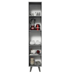 Paneleiro Armário de Cozinha 40 cm 2 Portas Cinza Nice Madesa - 6