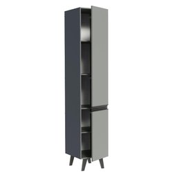 Paneleiro Armário de Cozinha 40 cm 2 Portas Cinza Nice Madesa - 8