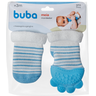 Mordedor Bebê Meia em Silicone Texturizado Massagear a Gengiva - Azul - 1