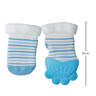 Mordedor Bebê Meia em Silicone Texturizado Massagear a Gengiva - Azul - 2
