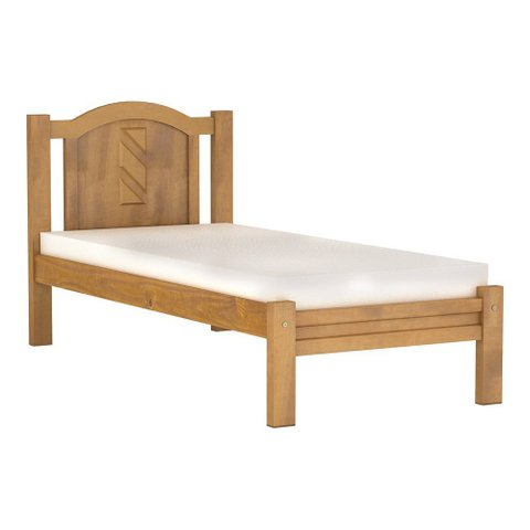Cama Solteiro Flex Grécia Mel para Colchão 78 Cm ou 88 Cm Madeira Maciça Pinus - Cavazotto 1069ml