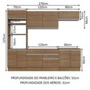 Ver imagem 4 de Armário de Cozinha Completa 270cm Rustic Glamy Madesa 13