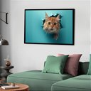 Ver imagem 2 de Quadro Decorativo Gato Papel Rasgado - 50x70cm:moldura Preta