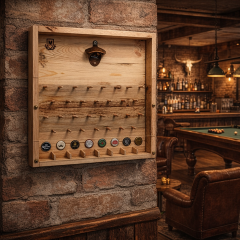 Abridor de Garrafas Decorativo em Madeira – Estilo Rústico