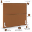 Ver imagem 3 de Cabeceira Box Casal King Com Tachas 195 cm Vicenza L02 Bouclê Terracota - Lyam Decor