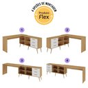 Ver imagem 6 de Mesa Profissional para Manicure em L com 3 Gavetas Jady Multimóveis Mp6043 Madeirado/branco