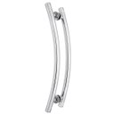 Ver imagem 1 de Puxador Tubular 1" Porta Madeira ou Vidro Curvo Alumínio Cromado Loja da Indústria 500mm x 400mm