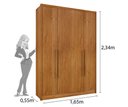 Ver imagem 3 de Guarda Roupa Solteiro 4 Portas 2 Gavetas - Dinamarca-Cinamomo - Tcil Móveis