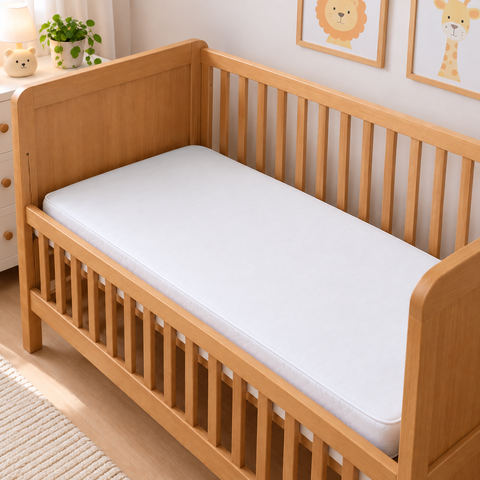 Colchão de Berço Impermeável D18 Branco 130CMX70CMX10CM