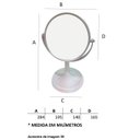 Ver imagem 2 de Espelho EM-L 9 - Redondo - E6580 - Branco