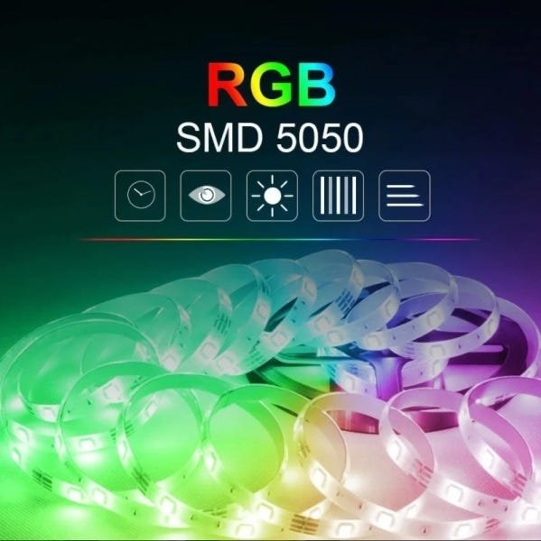 Fita Led Rgb Ultra 5050 Colorida Prova D'água + USB - 2