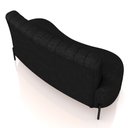 Ver mais imagens de Sofá Chaise 2 Lugares Sala Living 135cm Pés Industrial Cayman K01 Couríssimo Preto - Lyam Decor