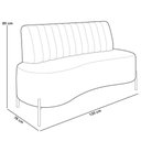 Ver imagem 5 de Sofá Chaise 2 Lugares Sala Living 135cm Pés Industrial Cayman K01 Couríssimo Preto - Lyam Decor
