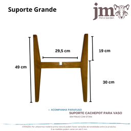 Suporte Cachepot P/ Vasos de Plantas Alto Luxo Grande - 2