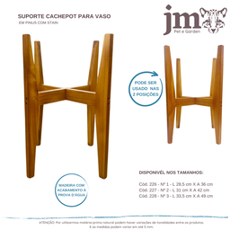 Suporte Cachepot P/ Vasos de Plantas Alto Luxo Grande - 3